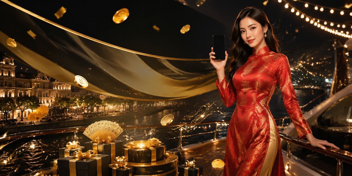 Người phụ nữ mặc áo dài nhận cashback bonus tại Hà Nội