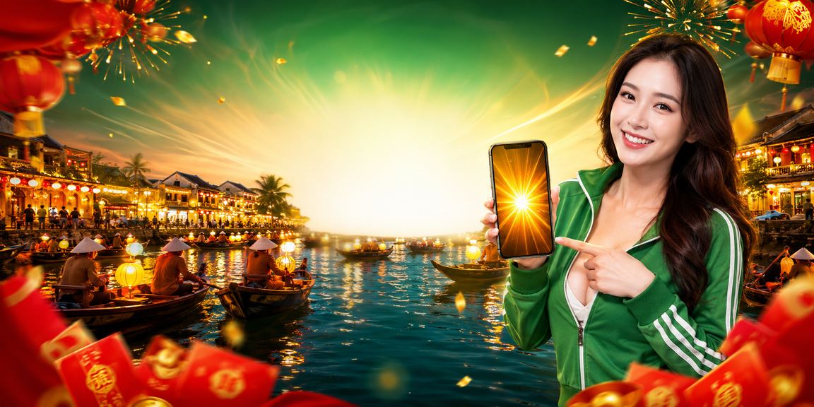 Hội An với phong bao lì xì đỏ và đèn lồng may mắn